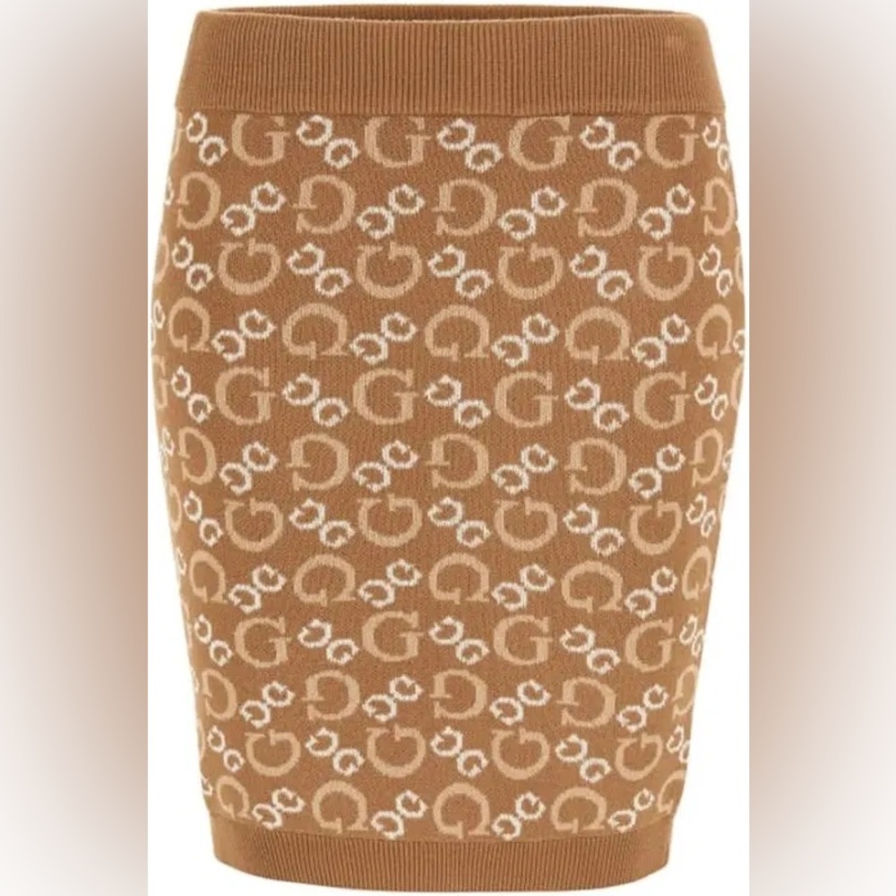 Guess Logo Sweater Monogram Skirt